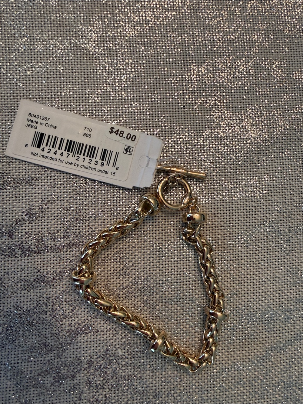 Lauren Ralph Lauren Gold-Tone Multi-Strand Toggle Bracelet - Picture 2 of 3